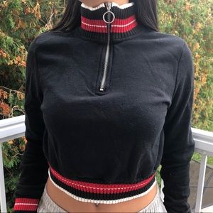 Garage Cropped Turtleneck Sweatshirt